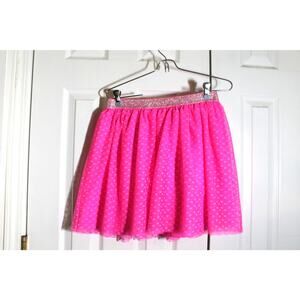 Cat & Jack Pink Heart Print Mesh Tutu Skirt sz XL 14/16 NEW